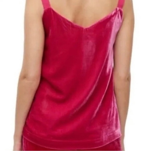 J Crew Velvet 💕 Pink Ribbon Tank Size Large - Picture 2 of 5